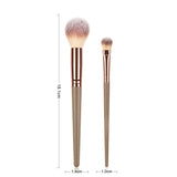 Coffee 2Pcs Makeup Brushes Set Powder Foundation Eyeshadow Eyelash Eyebrow Brush for Cometics Brochas De Maquillaje