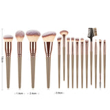 Coffee 2Pcs Makeup Brushes Set Powder Foundation Eyeshadow Eyelash Eyebrow Brush for Cometics Brochas De Maquillaje