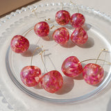 1Pair 2020 Summer Cute Fruit Earrings Japan Chic Cherry Dry Flower Long Dangle Drop Earring Party Jewelry Gifts