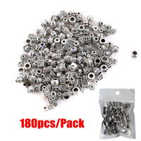 Wholesale Mixed About 180pcs Tibetan Silver Antique Loose Bead Spacer Beads Connectors DIY Jewelry Making Findings