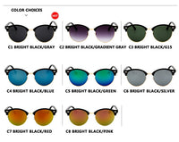 Classic Semi Rimless Sunglasses Men Women Driving Sport Metal Frame Sun Glasses