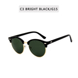 Classic Semi Rimless Sunglasses Men Women Driving Sport Metal Frame Sun Glasses