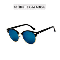 Classic Semi Rimless Sunglasses Men Women Driving Sport Metal Frame Sun Glasses