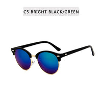 Classic Semi Rimless Sunglasses Men Women Driving Sport Metal Frame Sun Glasses