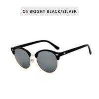 Classic Semi Rimless Sunglasses Men Women Driving Sport Metal Frame Sun Glasses