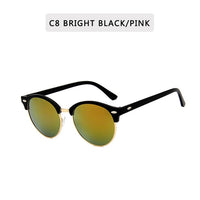 Classic Semi Rimless Sunglasses Men Women Driving Sport Metal Frame Sun Glasses