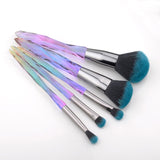 5Pcs Crystal Style Makeup Brushes Set Powder Foundation Eye Blush Brush Cosmetic Professional Makeup Brush Kit Tools