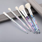 5Pcs Crystal Style Makeup Brushes Set Powder Foundation Eye Blush Brush Cosmetic Professional Makeup Brush Kit Tools