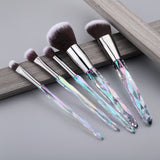 5Pcs Crystal Style Makeup Brushes Set Powder Foundation Eye Blush Brush Cosmetic Professional Makeup Brush Kit Tools