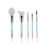 5Pcs Crystal Style Makeup Brushes Set Powder Foundation Eye Blush Brush Cosmetic Professional Makeup Brush Kit Tools