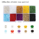 Wholesale 2mm Czech Glass Seed Beads Belt Box Set Charm Seedbeads Rondelle Spacer Beads For DIY Bracelet Necklace Jewelry Making