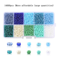 Wholesale 2mm Czech Glass Seed Beads Belt Box Set Charm Seedbeads Rondelle Spacer Beads For DIY Bracelet Necklace Jewelry Making