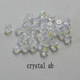 4mm Shiny Crystal Beads Bicone Beads Glass Beads Loose Spacer Beads for bracelet DIY Jewelry Making 200pcs