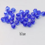 4mm Shiny Crystal Beads Bicone Beads Glass Beads Loose Spacer Beads for bracelet DIY Jewelry Making 200pcs