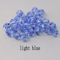 4mm Shiny Crystal Beads Bicone Beads Glass Beads Loose Spacer Beads for bracelet DIY Jewelry Making 200pcs