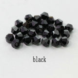 4mm Shiny Crystal Beads Bicone Beads Glass Beads Loose Spacer Beads for bracelet DIY Jewelry Making 200pcs