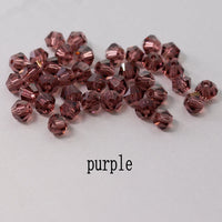 4mm Shiny Crystal Beads Bicone Beads Glass Beads Loose Spacer Beads for bracelet DIY Jewelry Making 200pcs