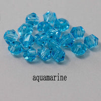 4mm Shiny Crystal Beads Bicone Beads Glass Beads Loose Spacer Beads for bracelet DIY Jewelry Making 200pcs