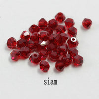 4mm Shiny Crystal Beads Bicone Beads Glass Beads Loose Spacer Beads for bracelet DIY Jewelry Making 200pcs