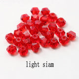 4mm Shiny Crystal Beads Bicone Beads Glass Beads Loose Spacer Beads for bracelet DIY Jewelry Making 200pcs