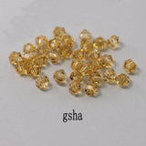 4mm Shiny Crystal Beads Bicone Beads Glass Beads Loose Spacer Beads for bracelet DIY Jewelry Making 200pcs