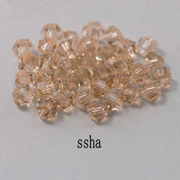 4mm Shiny Crystal Beads Bicone Beads Glass Beads Loose Spacer Beads for bracelet DIY Jewelry Making 200pcs