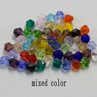 4mm Shiny Crystal Beads Bicone Beads Glass Beads Loose Spacer Beads for bracelet DIY Jewelry Making 200pcs