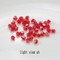 4mm Shiny Crystal Beads Bicone Beads Glass Beads Loose Spacer Beads for bracelet DIY Jewelry Making 200pcs