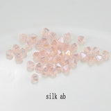 4mm Shiny Crystal Beads Bicone Beads Glass Beads Loose Spacer Beads for bracelet DIY Jewelry Making 200pcs