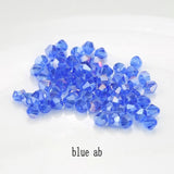 4mm Shiny Crystal Beads Bicone Beads Glass Beads Loose Spacer Beads for bracelet DIY Jewelry Making 200pcs