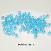 4mm Shiny Crystal Beads Bicone Beads Glass Beads Loose Spacer Beads for bracelet DIY Jewelry Making 200pcs