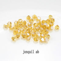 4mm Shiny Crystal Beads Bicone Beads Glass Beads Loose Spacer Beads for bracelet DIY Jewelry Making 200pcs