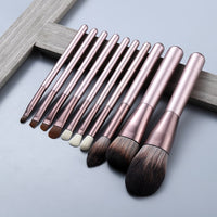 7/10/12pcs Wood Handle Makeup Brushes Set Blush Powder Foundation Eye Eyeliner Eyebrow Face Make Up Brush Cosmetic Tools Kit