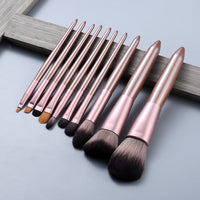 7/10/12pcs Wood Handle Makeup Brushes Set Blush Powder Foundation Eye Eyeliner Eyebrow Face Make Up Brush Cosmetic Tools Kit