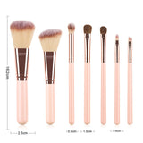 7/10/12pcs Wood Handle Makeup Brushes Set Blush Powder Foundation Eye Eyeliner Eyebrow Face Make Up Brush Cosmetic Tools Kit