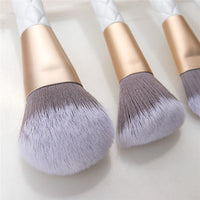 White Crocodile Pattern Makeup Brushes Set With Bag Foundation Powder Eyelash Double Head Eyebrow Comestic Make Up Brush Kit