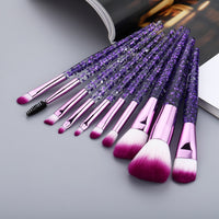 Transparent Makeup Brushes Tool Set Cosmetic Powder Eye Shadow Foundation Blush Blending Beauty Make Up Brush Kit Tools