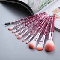 Transparent Makeup Brushes Tool Set Cosmetic Powder Eye Shadow Foundation Blush Blending Beauty Make Up Brush Kit Tools