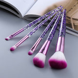 Transparent Makeup Brushes Tool Set Cosmetic Powder Eye Shadow Foundation Blush Blending Beauty Make Up Brush Kit Tools