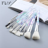 10/15Pcs Makeup Brushes Tool Set Cosmetic Powder Eye Shadow Foundation Blush Blending Beauty Crystal Make Up Brush Maquiagem