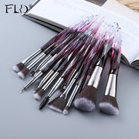 10/15Pcs Makeup Brushes Tool Set Cosmetic Powder Eye Shadow Foundation Blush Blending Beauty Crystal Make Up Brush Maquiagem