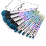 10/15Pcs Makeup Brushes Tool Set Cosmetic Powder Eye Shadow Foundation Blush Blending Beauty Crystal Make Up Brush Maquiagem