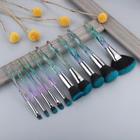 10/15Pcs Makeup Brushes Tool Set Cosmetic Powder Eye Shadow Foundation Blush Blending Beauty Crystal Make Up Brush Maquiagem