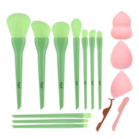 Candy Makeup Brushes Set Foundation Powder Blush Eyeshadow Brush Cosmetics Puff Eyelash Tweezers Eyebrow Razor Bag Kit Tools