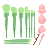 Candy Makeup Brushes Set Foundation Powder Blush Eyeshadow Brush Cosmetics Puff Eyelash Tweezers Eyebrow Razor Bag Kit Tools