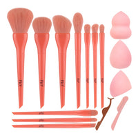 Candy Makeup Brushes Set Foundation Powder Blush Eyeshadow Brush Cosmetics Puff Eyelash Tweezers Eyebrow Razor Bag Kit Tools