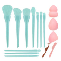 Candy Makeup Brushes Set Foundation Powder Blush Eyeshadow Brush Cosmetics Puff Eyelash Tweezers Eyebrow Razor Bag Kit Tools