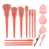 Candy Makeup Brushes Set Foundation Powder Blush Eyeshadow Brush Cosmetics Puff Eyelash Tweezers Eyebrow Razor Bag Kit Tools