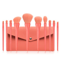 Candy Makeup Brushes Set Foundation Powder Blush Eyeshadow Brush Cosmetics Puff Eyelash Tweezers Eyebrow Razor Bag Kit Tools