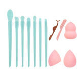 Candy Makeup Brushes Set Foundation Powder Blush Eyeshadow Brush Cosmetics Puff Eyelash Tweezers Eyebrow Razor Bag Kit Tools